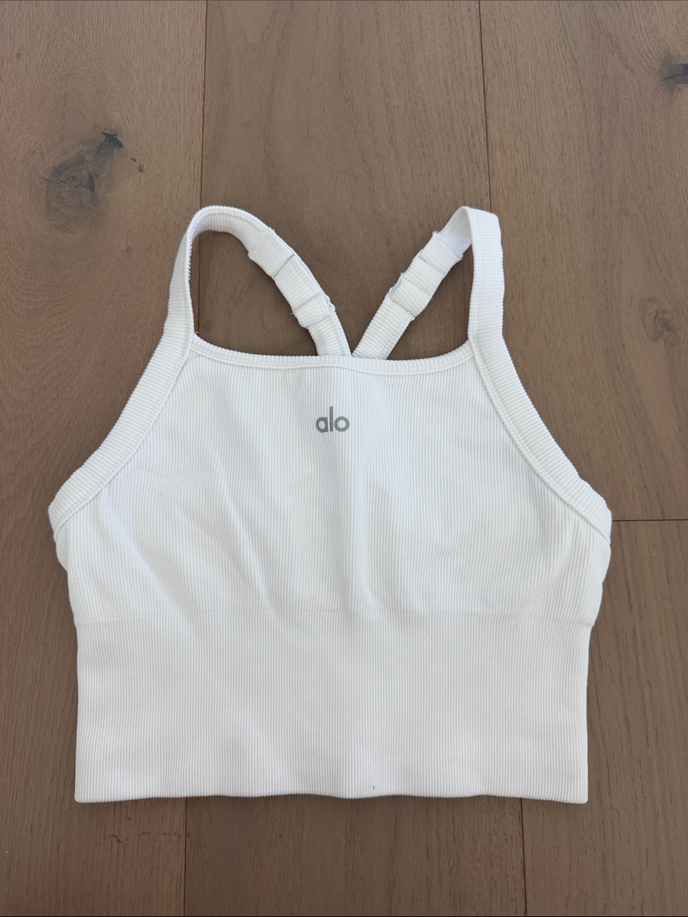 All Yoga Ribbed High Neck Adjustable Sports Bra Small